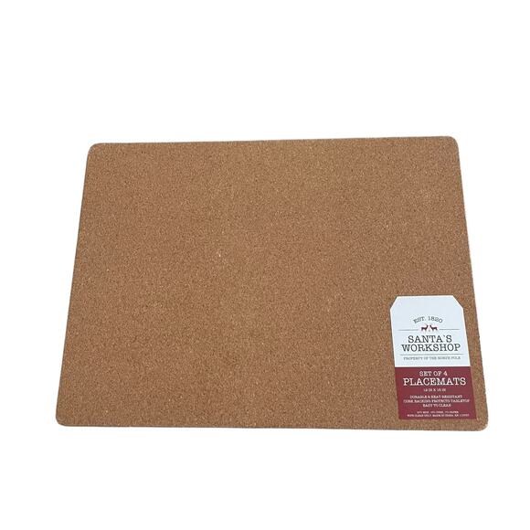 NUTCRACKER Cork Backed Hard Christmas Placemats 12x16 Set of 4 Holiday New - Picture 4 of 10